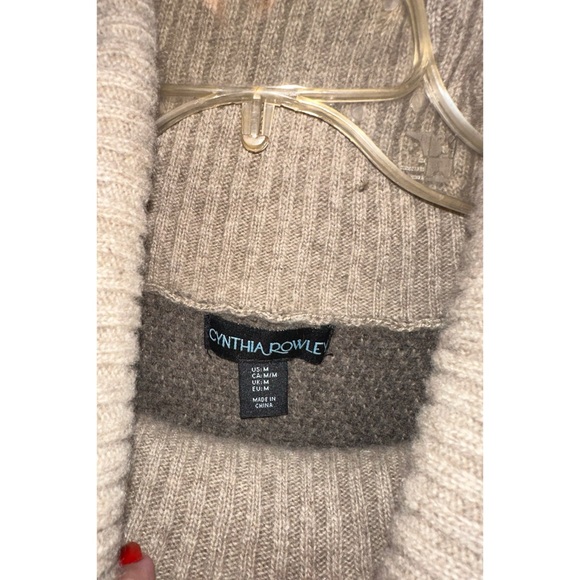 Cynthia Rowley Lambswool, Cowl Neck Sweater Dress, Size Medium - Picture 6 of 14